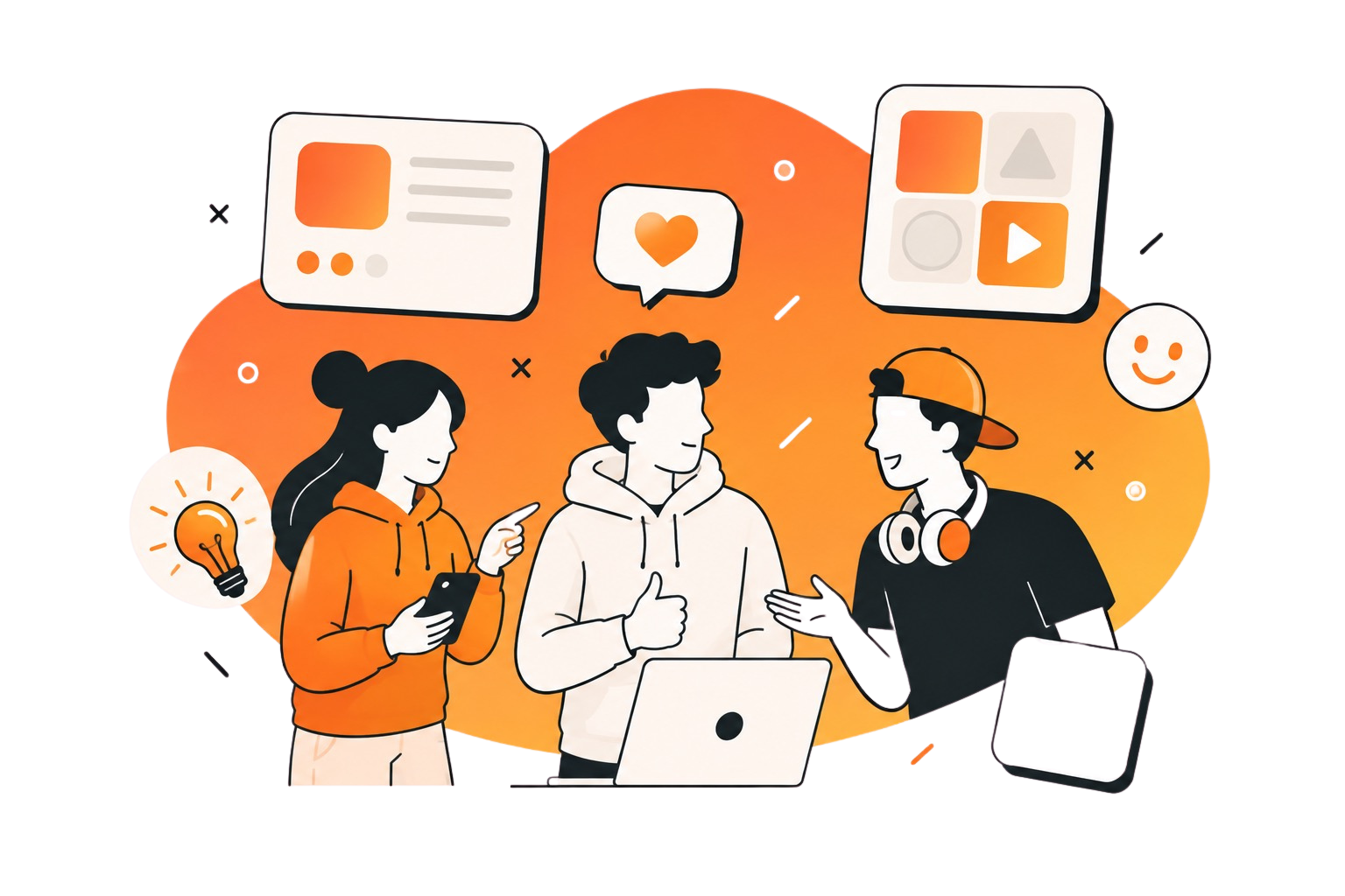 Illustration d'une expérience mobile moderne pour les étudiants